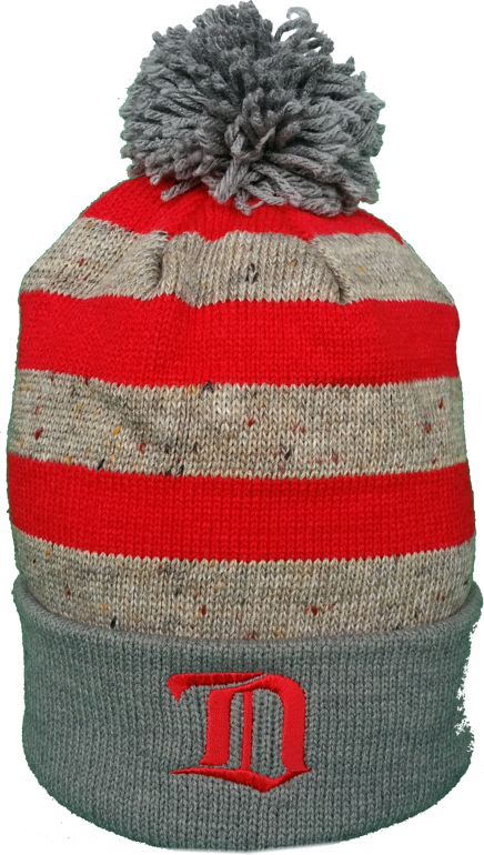 Detroit Red Wings Toque Vintage Speckled Oatmeal Pom - Beanie (436x770), Png Download