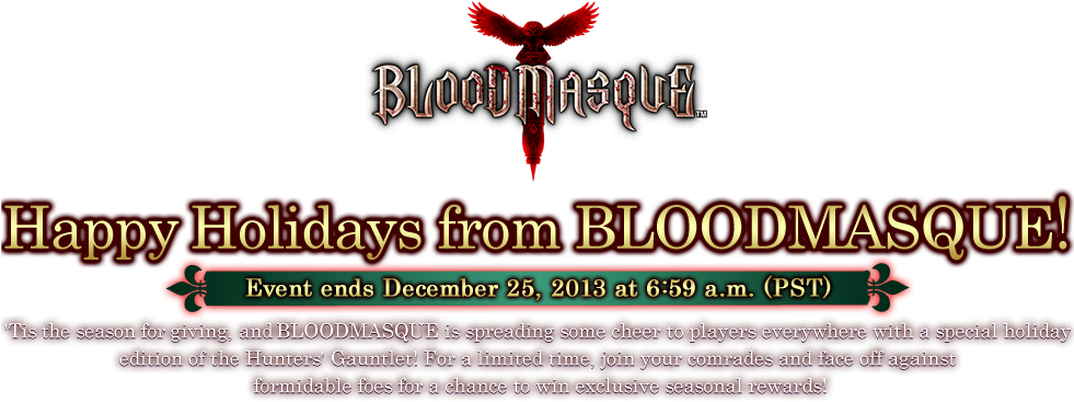 Bloodmasque ™ Happy Holidays From Bloodmasque Event - L3 643.4 96.6 (980x445), Png Download