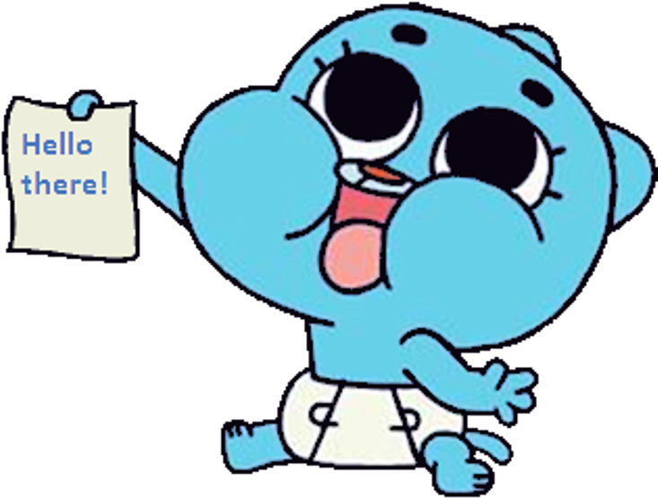 Baby Gumball Watterson - Dibujos De Gumball Bebe (800x591), Png Download