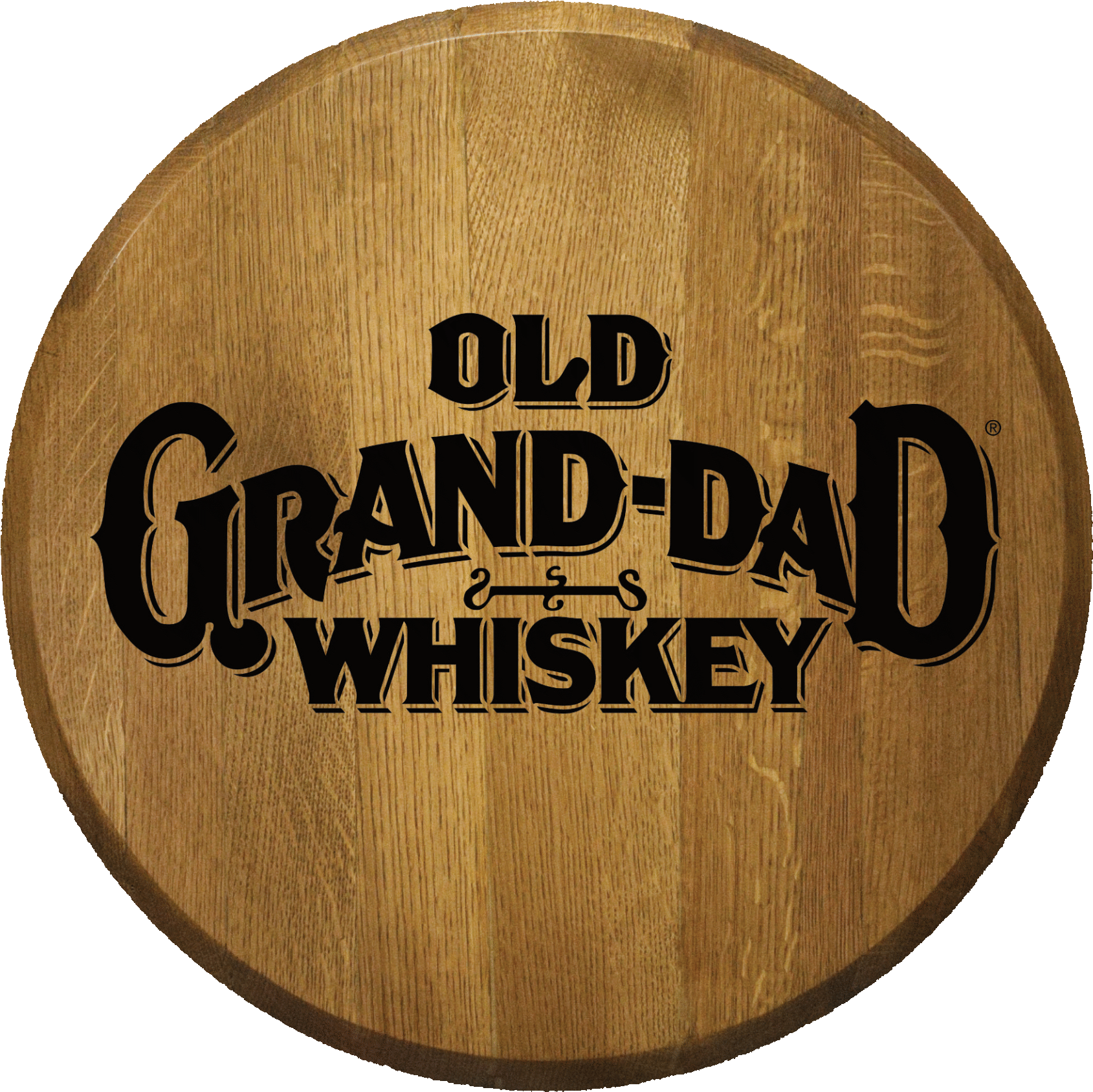 Old Grand-dad Bourbon Printed Barrel Head - Old Grand Dad Whiskey (1704x1698), Png Download