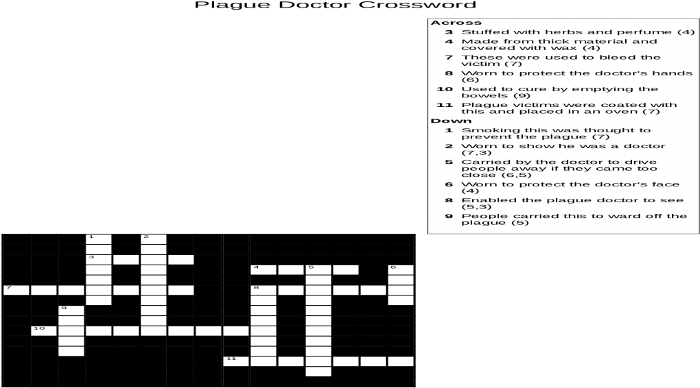 Plague Doctor Crossword Answers (1200x630), Png Download
