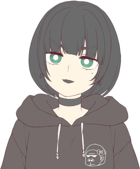 View Samegoogleiqdbsaucenao Goth Gf , - Hime Cut (600x600), Png Download