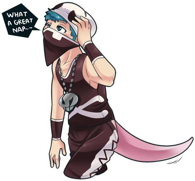 Up Next, Female And Male Grunts With Litten And Slowpoke - Cartoon (680x680), Png Download