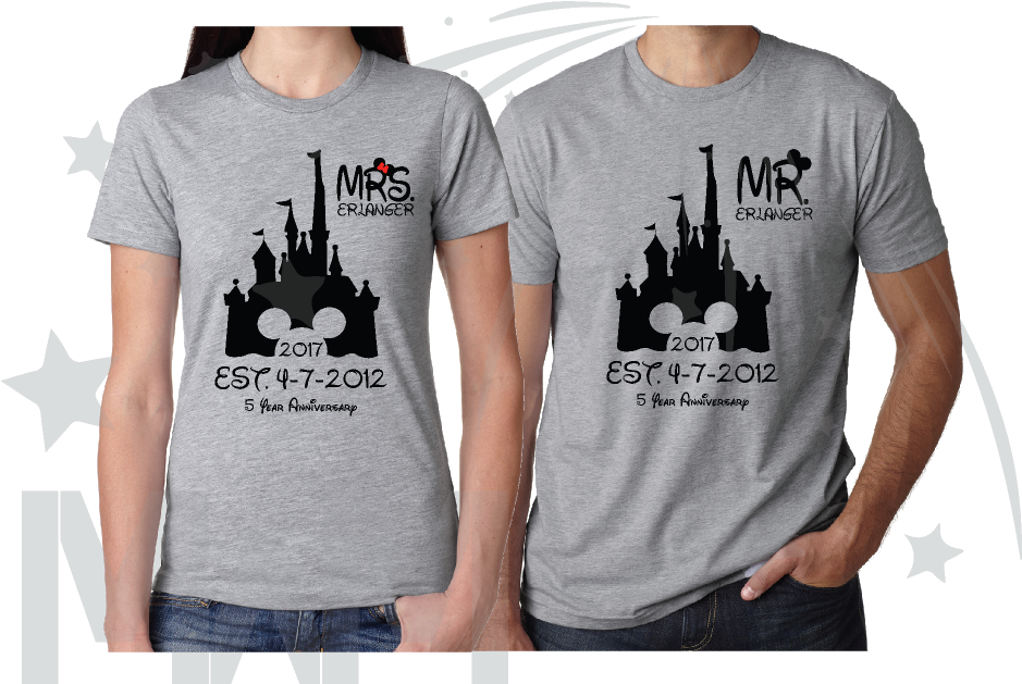 Mr Mrs Last Name Cinderella Castle Mickey Mouse Head - My Favorite Disney Villain Is My Wife (1013x697), Png Download