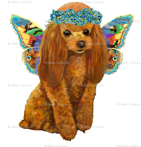 Red Poodle (563x592), Png Download
