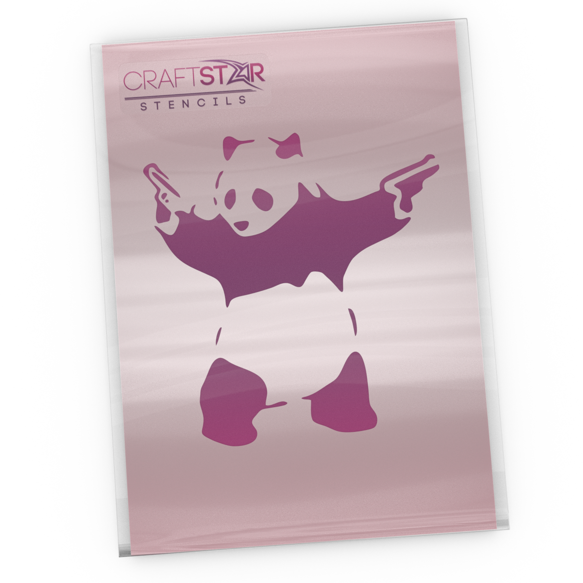 Banksy Panda Stencil - Gangster Panda (1200x1200), Png Download