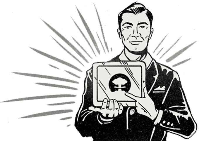 See The Fallout Lamp In Action - Cartoon (700x601), Png Download