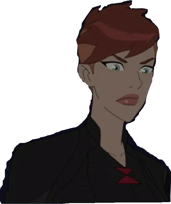 Black Widow - Cartoon (559x665), Png Download