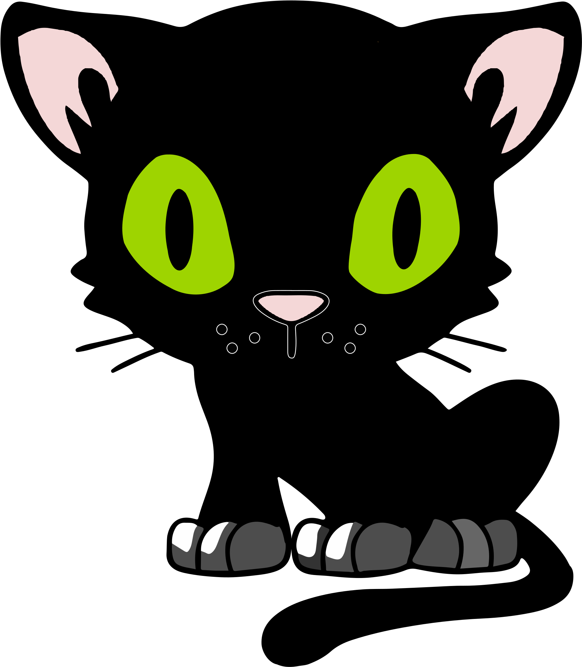 Big Image - Domestic Short-haired Cat (2159x2400), Png Download
