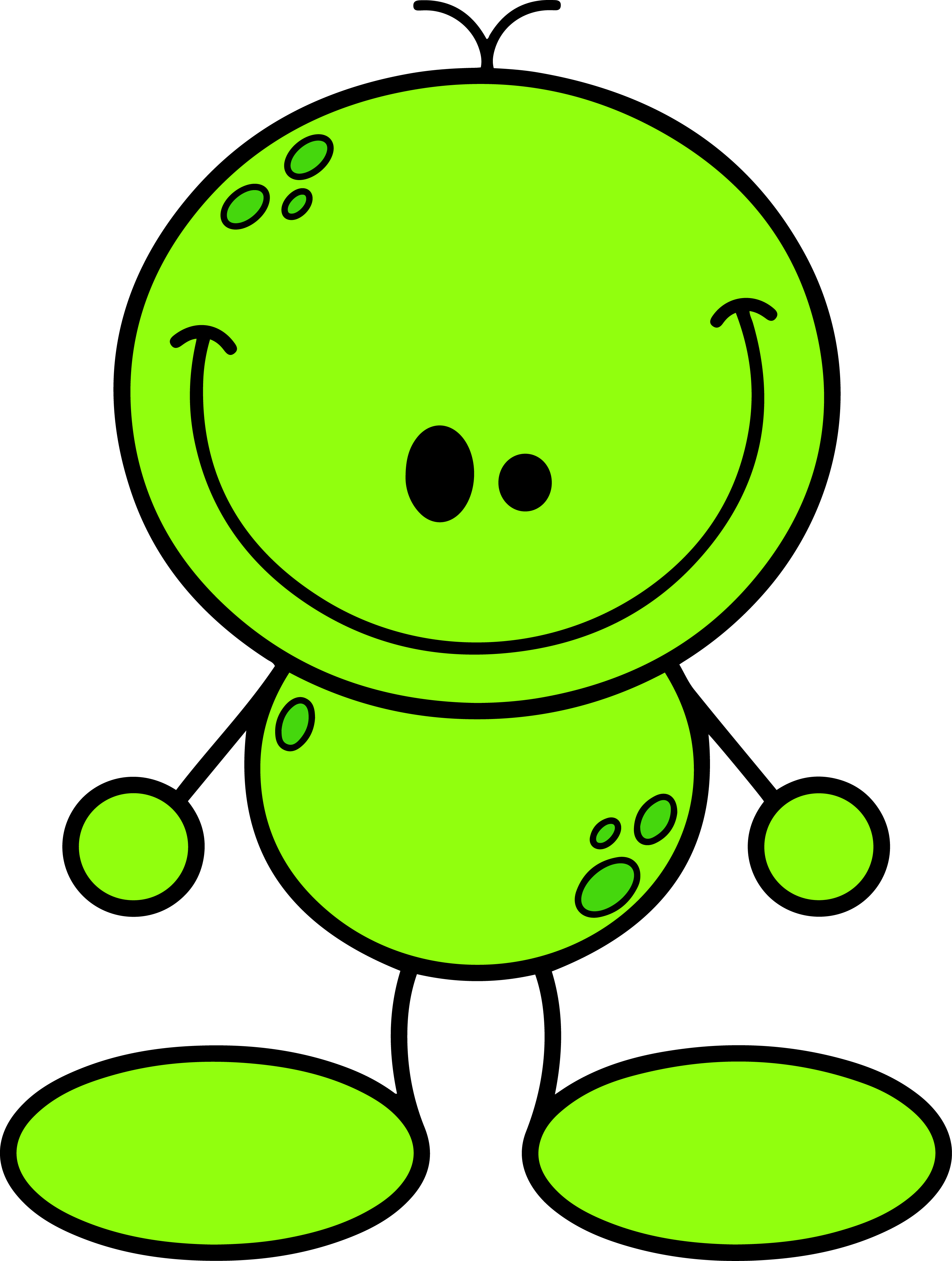 *✿**✿*alien*✿**✿* - Alien Clip Art Coloured (3131x4146), Png Download