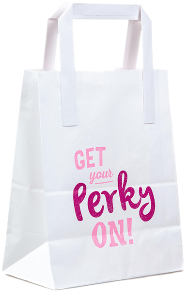 Printed Flat Handle Paper Bags - Tote Bag (667x667), Png Download
