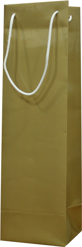 Gold Gloss Wine Bottle Bags With Rope Handles - Paper Bag (700x900), Png Download