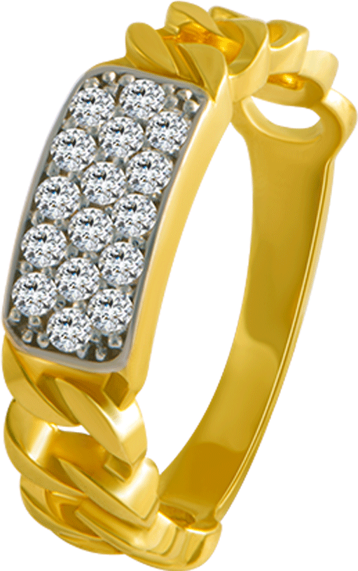 10k Yellow Gold Ring - Engagement Ring (1000x1000), Png Download