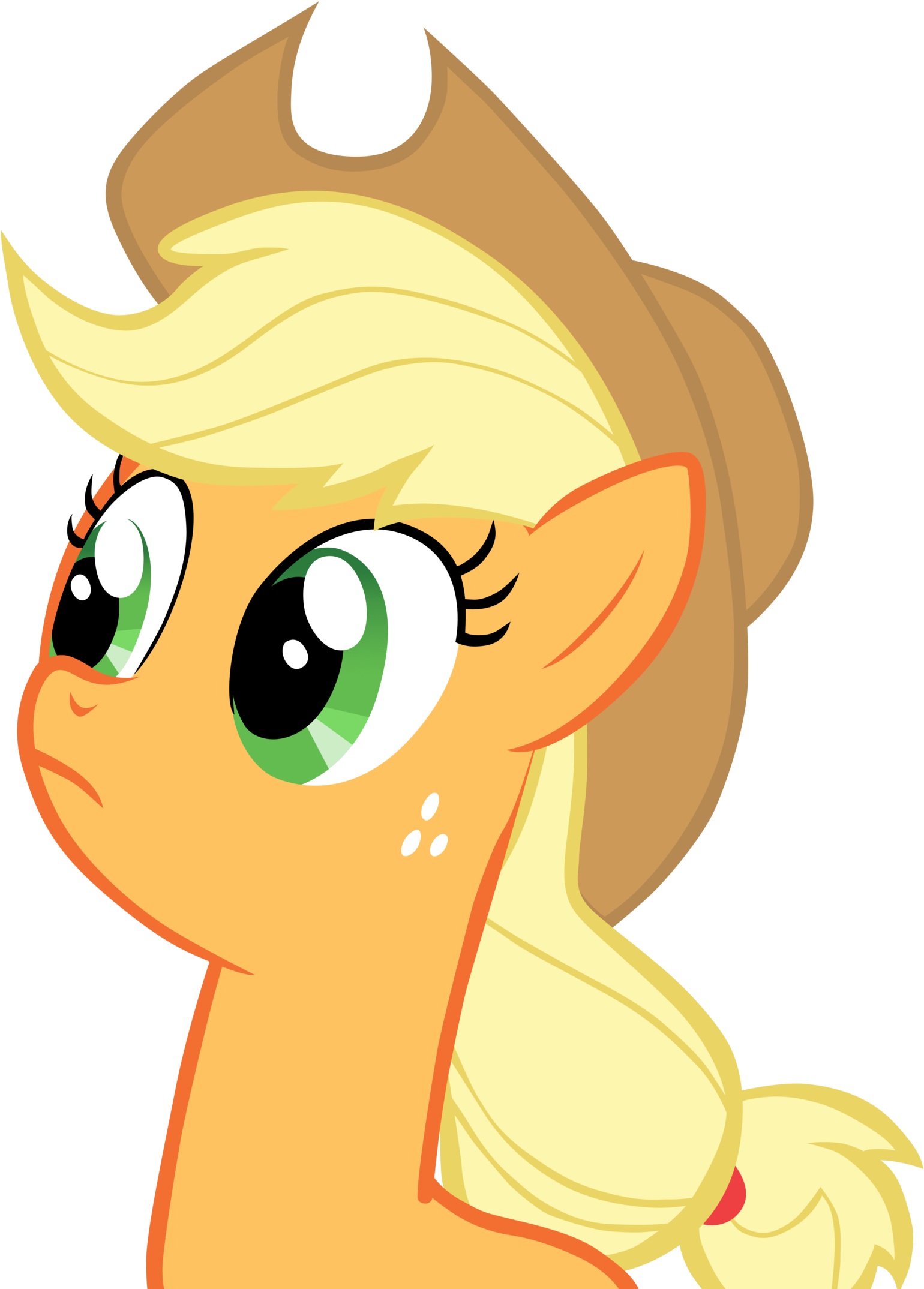 Applejack Surprised Vector By Rcupcake-d - Vector Art Applejack (1540x2149), Png Download