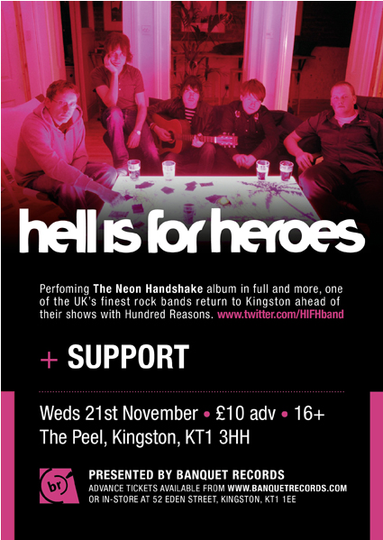 Hell Is For Heroes / Radio Alcatraz - Flyer (598x598), Png Download