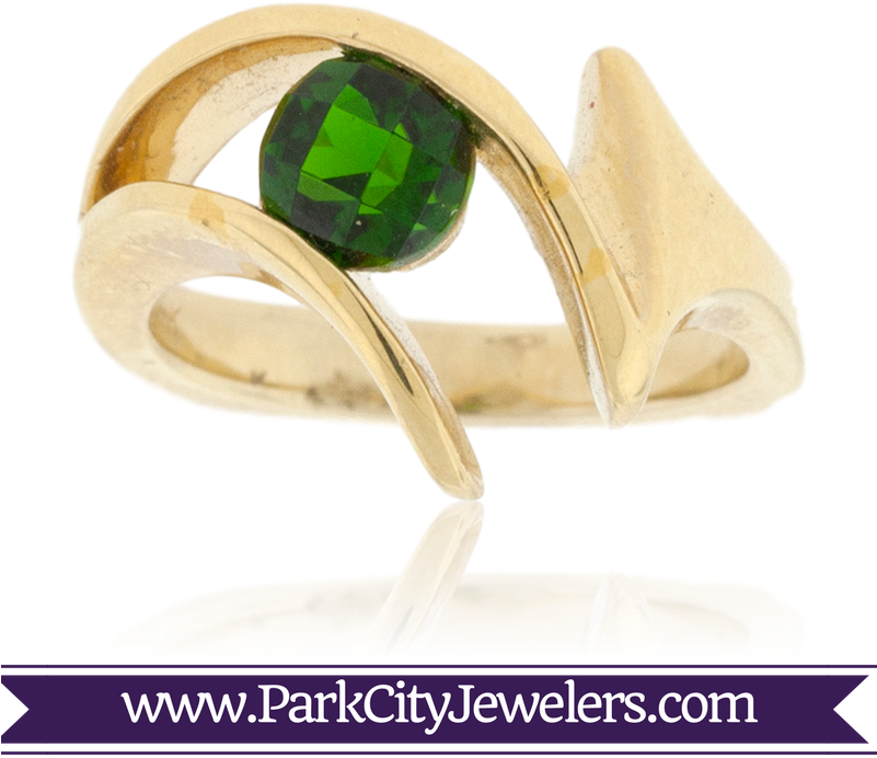 Chrome Diopside And Gold Ring - Gold Ring Colour Stone (800x800), Png Download