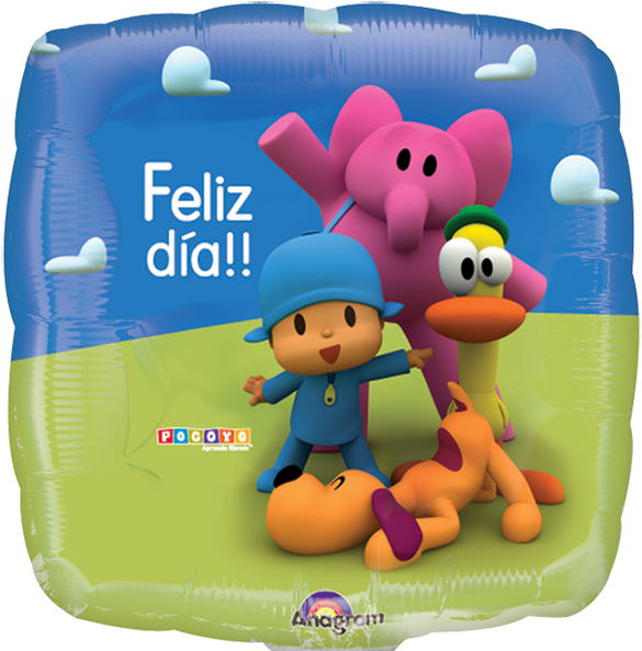 Globilandia Catalogo De Globos Personajes Pocoyo - Globos Metalicos De Pocoyo (600x600), Png Download