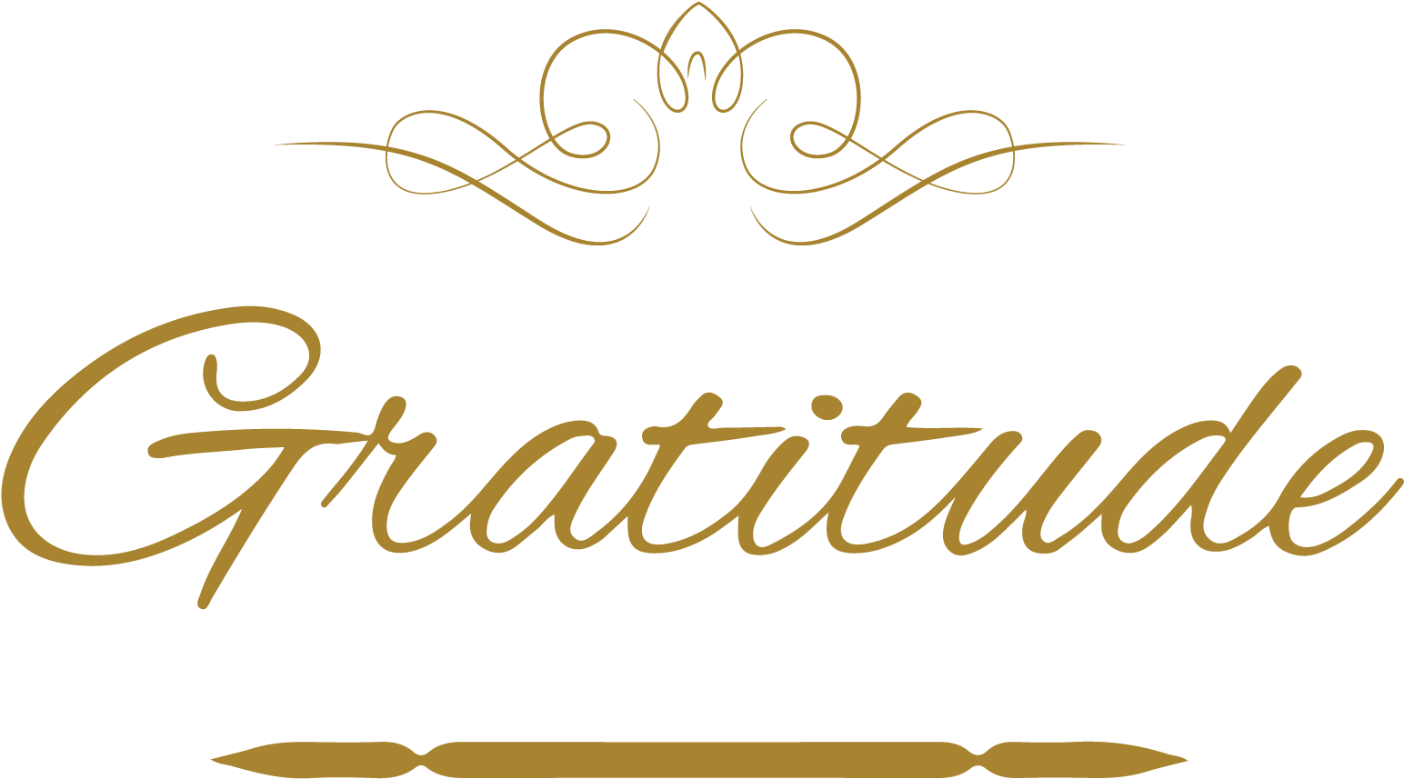 Gratitude Vinyl Decal Sticker Quote - Calligraphy (1584x901), Png Download