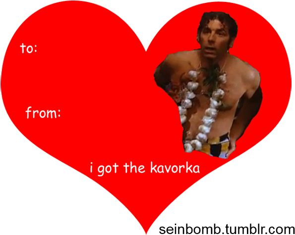 Seinfeld Valentine's Day Cards - Love (641x500), Png Download