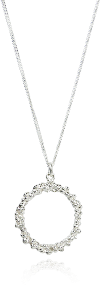 Silver Circle Pendant - Locket (870x1110), Png Download