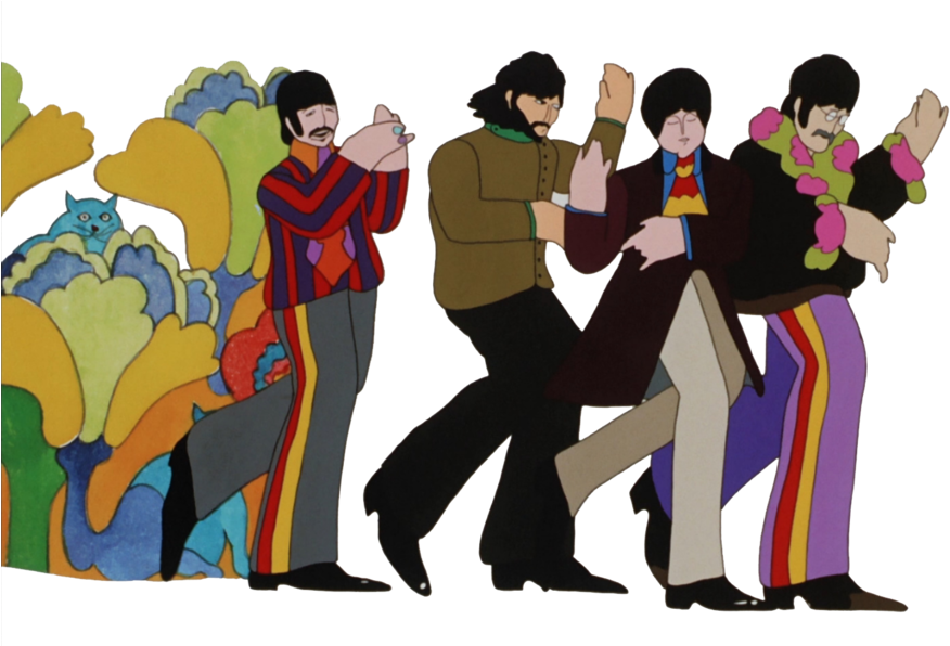 Beatles Yellow Submarine Gif Clipart The Beatles Yellow - Yellow Submarine 50th Anniversary (900x595), Png Download