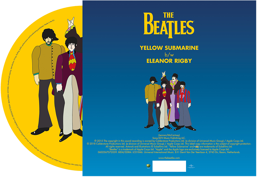 Limited Edition Yellow Submarine 50th Anniversary 7” - Beatles Yellow Submarine Picture Disc (1000x1000), Png Download