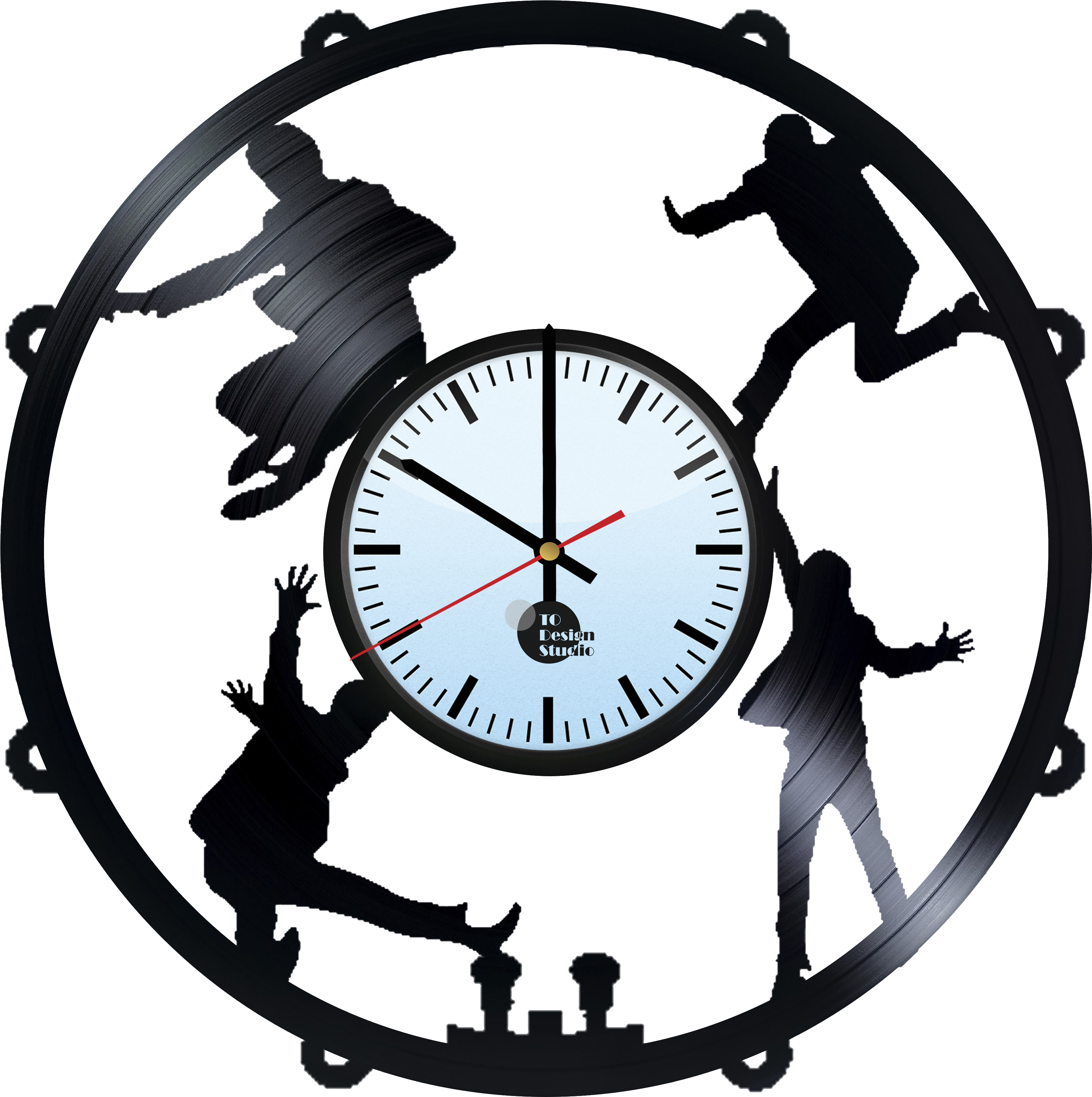 The Beatles Handmade Vinyl Record Wall Clock Fan Gift - Snoopy Vinyl Record Wall Clock Snoopy Lazy Vinyl Record (4016x4016), Png Download