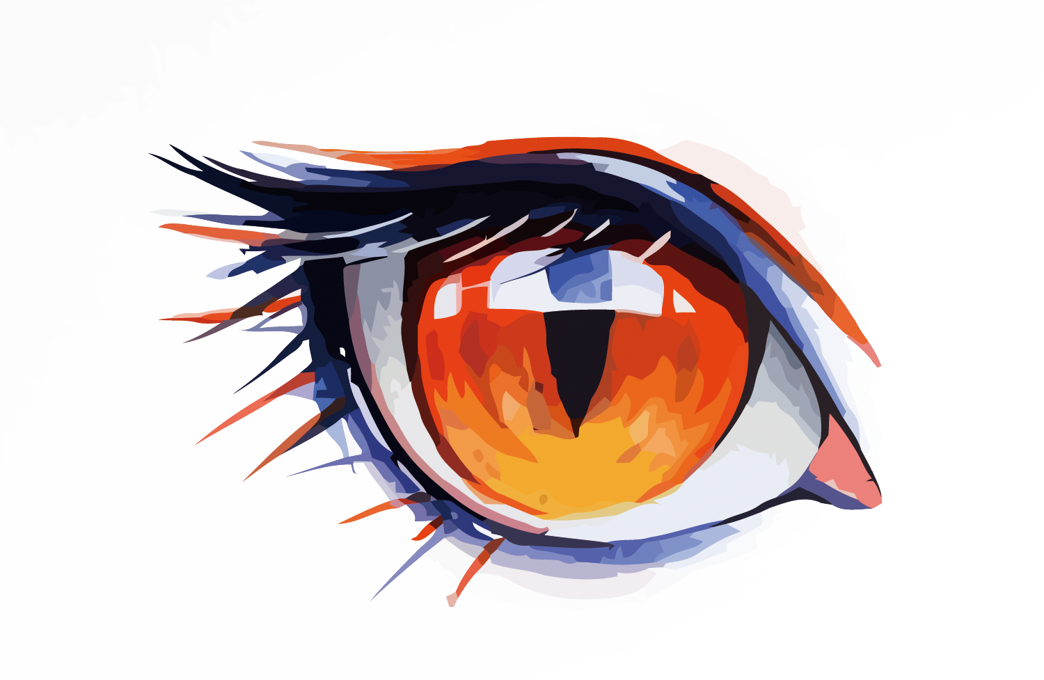 Watercolor Painting Drawing Eye - Eyes Drawing Anime Copic (1500x977), Png Download