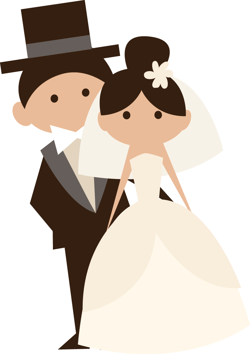 Leave A Comment Annulla Risposta - Bride And Groom Cartoon Png (879x1240), Png Download