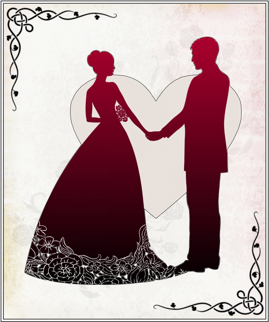 Download Wedding Couple Red Png Clipart Wedding Invitation - Png Design For Wedding (900x1080), Png Download