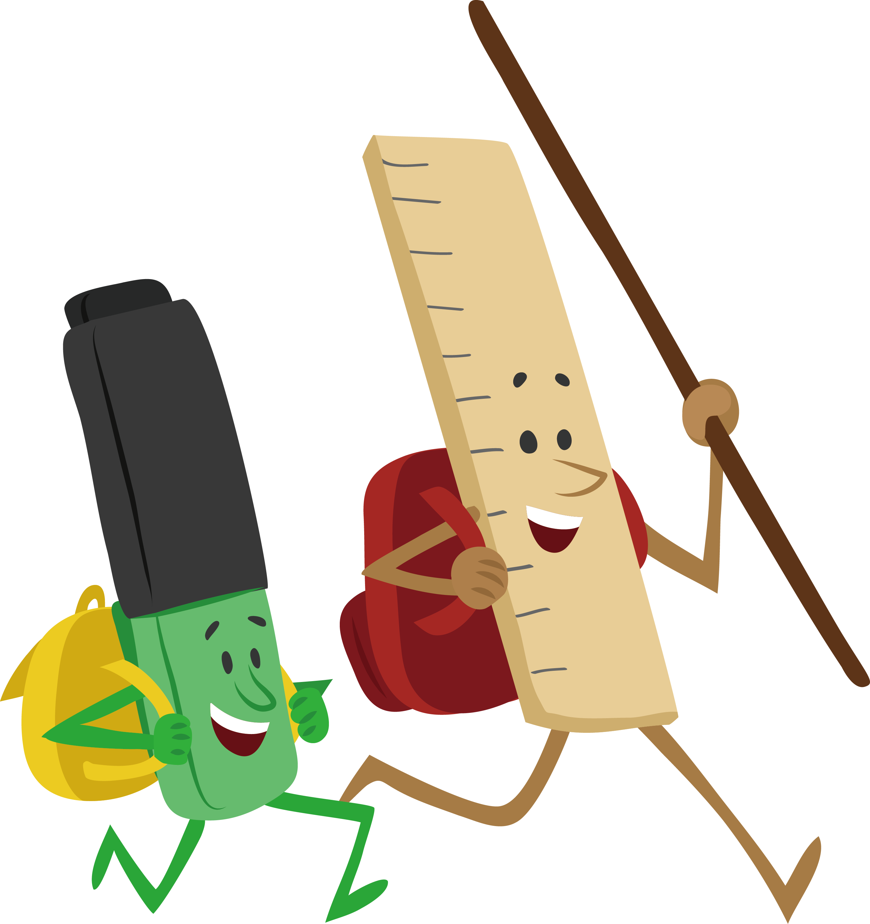 Cartoon Using Ruler Transparent Download Straightedge Cartoon Set Square Ruler - Transparent Ruler ...