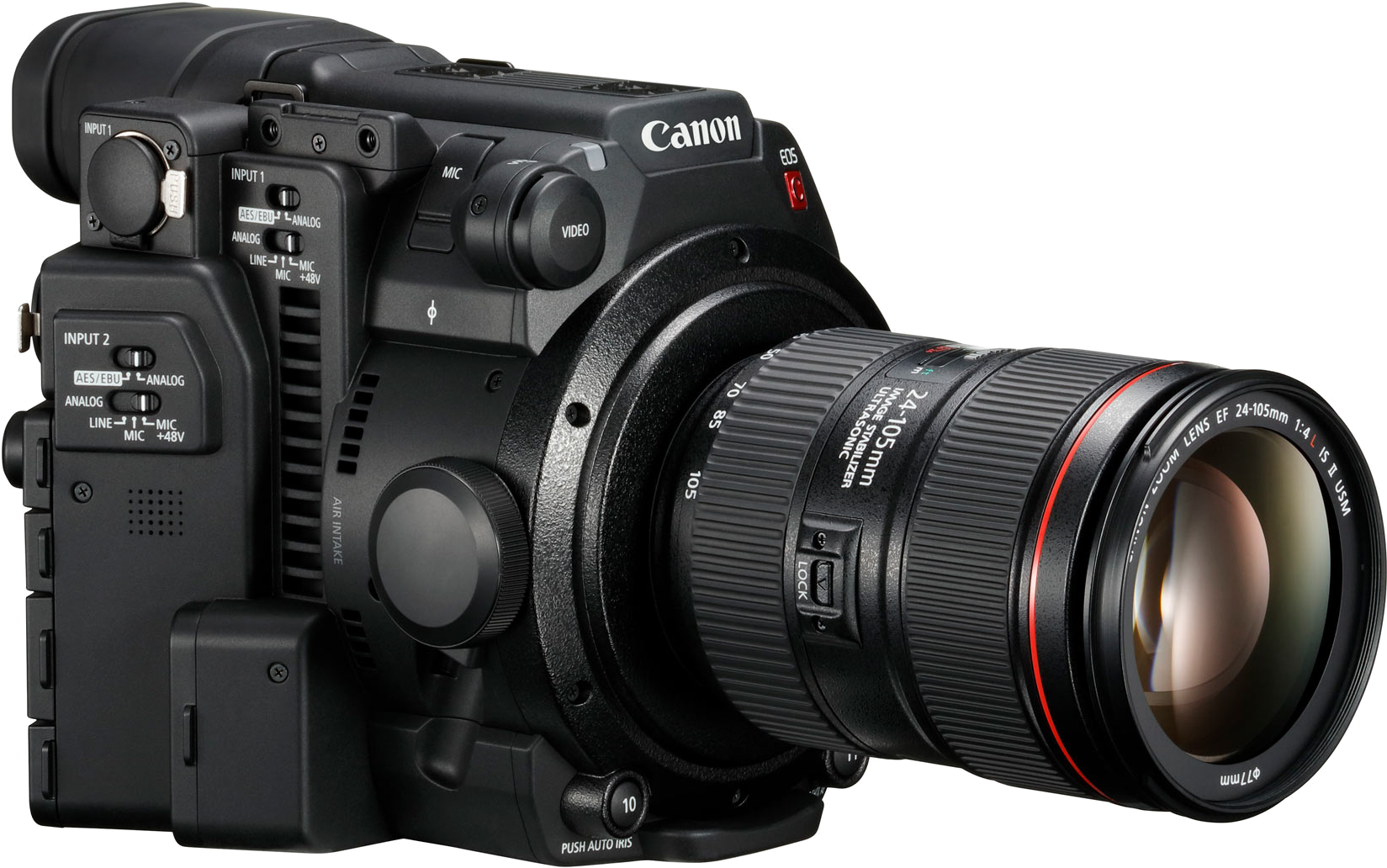 Canon C200 4k Internal Raw Cinema Camera - Canon Eos C200 And 24-105mm F/4 Lens (1920x1080), Png Download