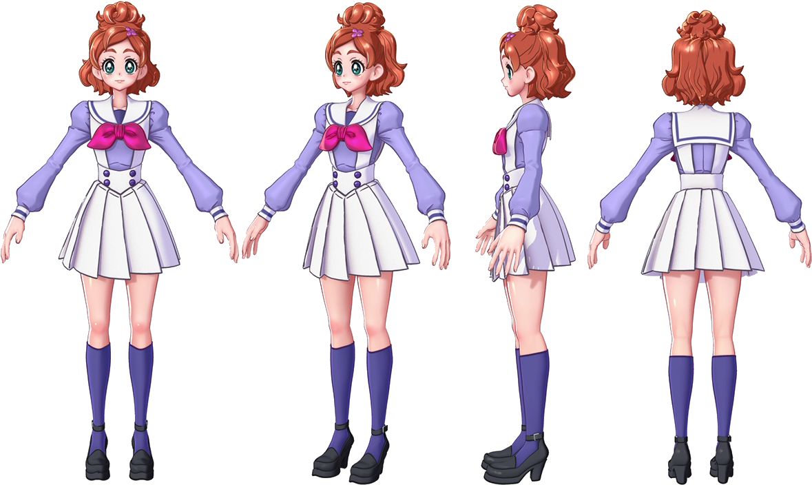 Profiles Of Haruka Haruno´s 3d Model - Cartoon (1212x756), Png Download