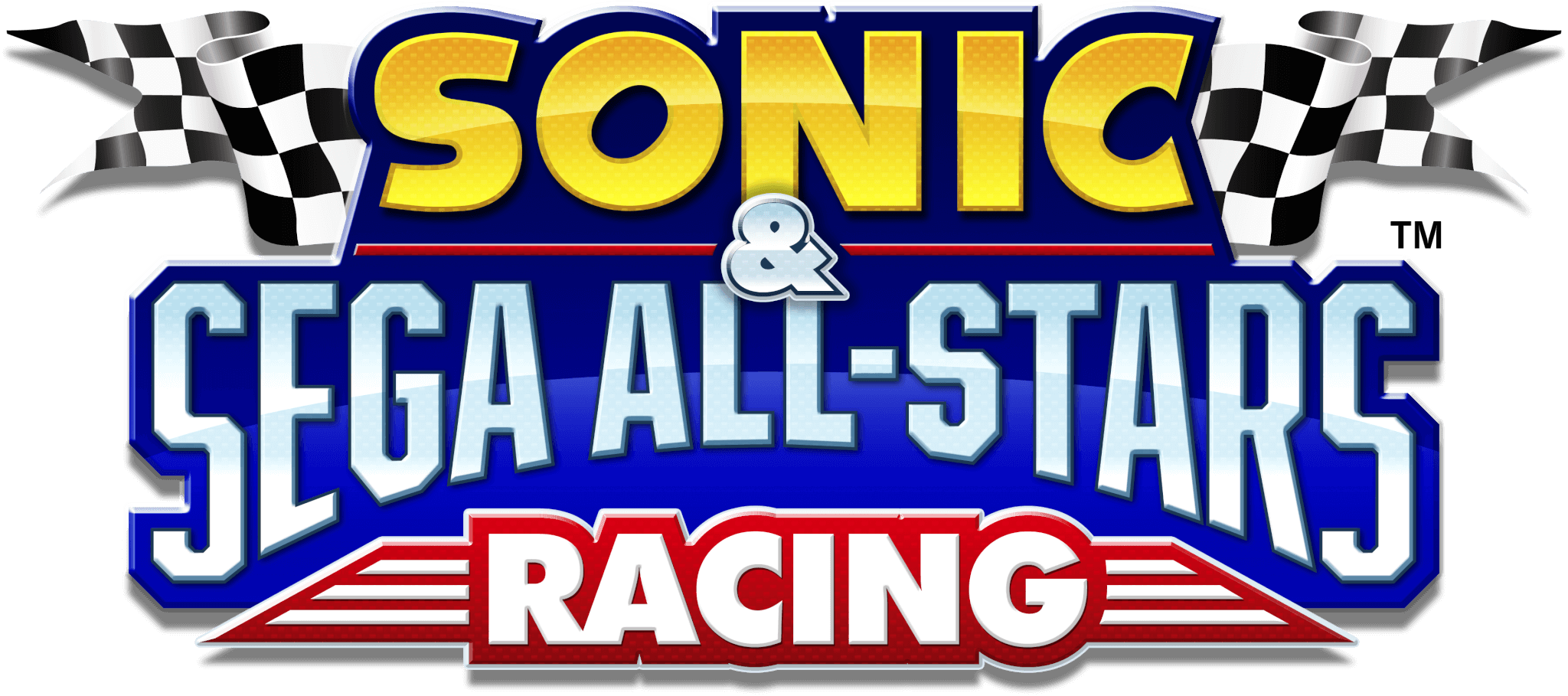 Sonic & Sega All Stars Racing - Sonic And Sega All Stars Racing Logo (2048x909), Png Download