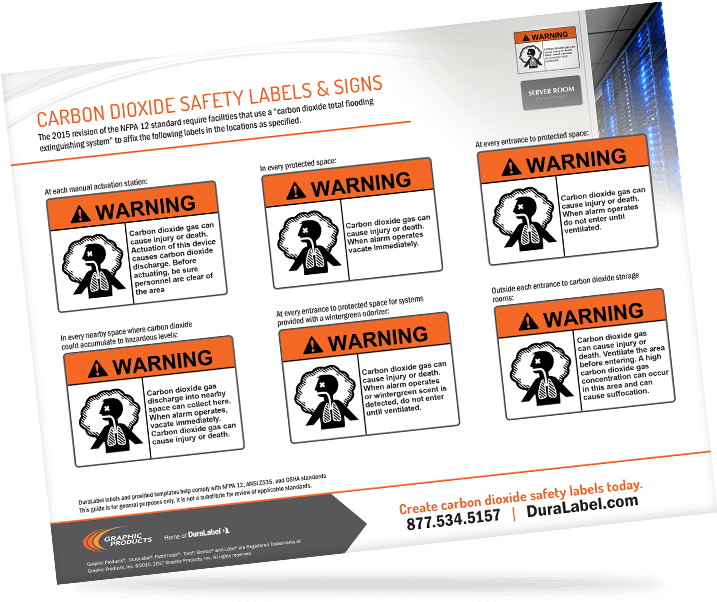 Carbon Dioxide Safety Labels And Signs - Graphic Products, Inc. (720x612), Png Download