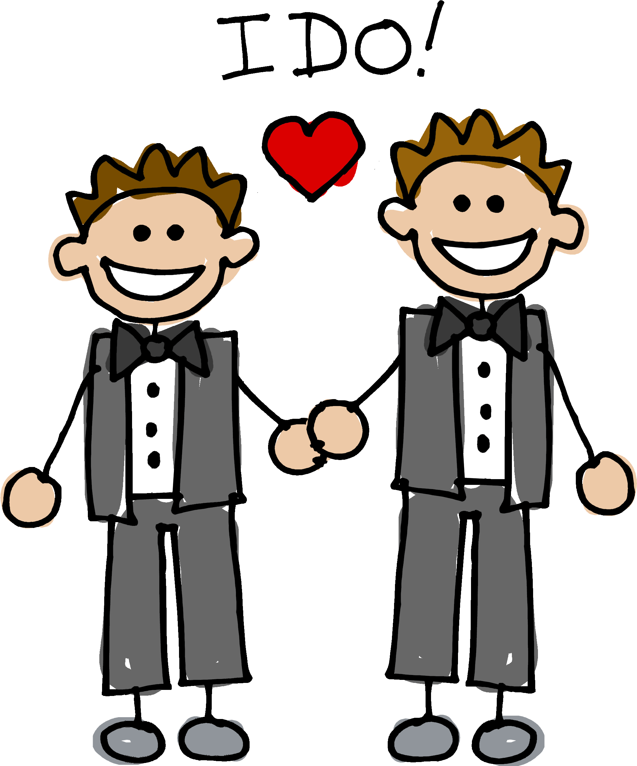 Marriage Equality - Same Sex Wedding Cartoon (3000x3000), Png Download