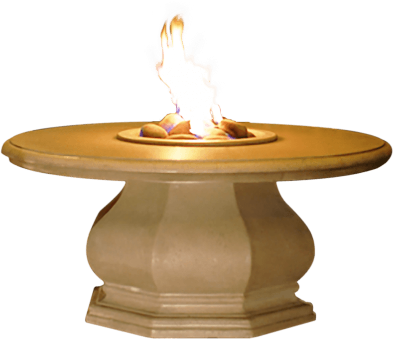 Chat Height Octagon Fire Pit Table With Concrete Top - American Fyre Designs Octagon Chat Height Fire Table, (900x900), Png Download
