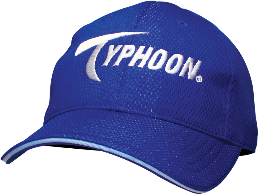 Typhoon Blue Embroidered Cap - Embroidered Caps (1100x650), Png Download