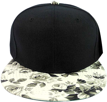 Vintage Rose Floral Snapback - Baseball Cap (400x369), Png Download