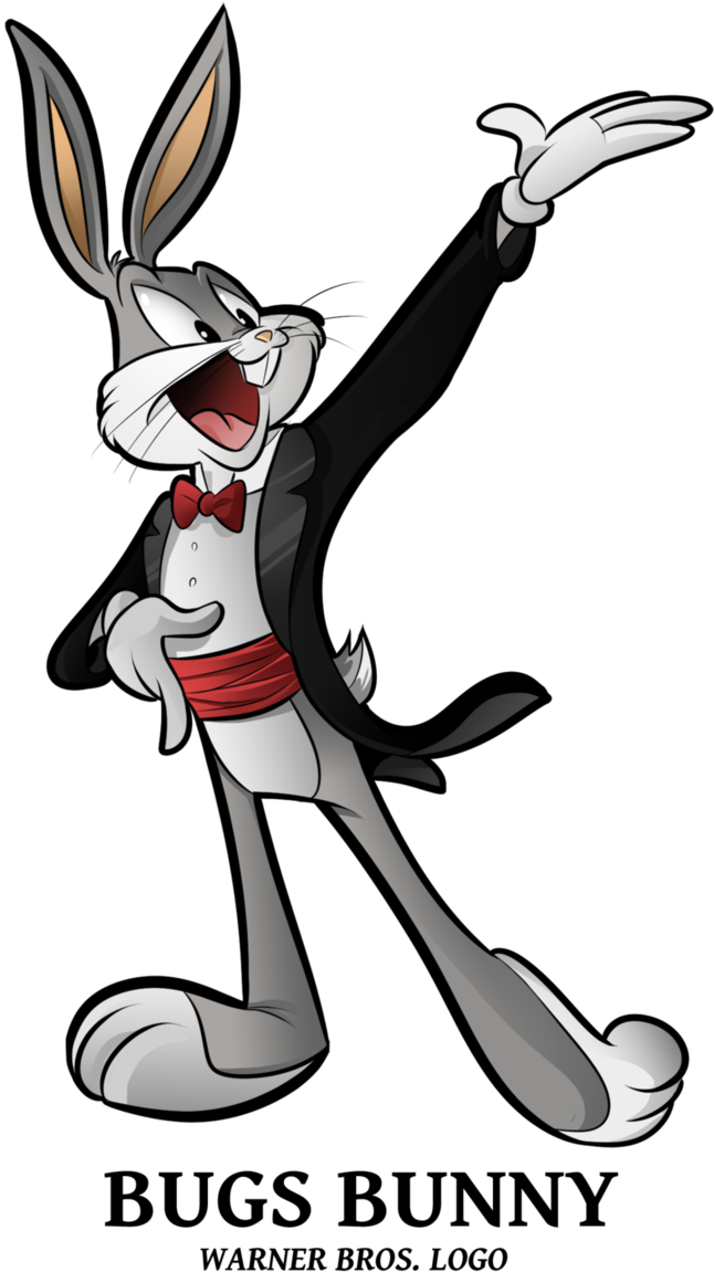 Bugs Bunny By Boscoloandrea Vintage Cartoon, Cartoon - Warner Brothers Bugs Bunny Logo (684x1167), Png Download