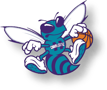 Charlotte Hornets Logo - Hugo The Hornet Logo (458x388), Png Download