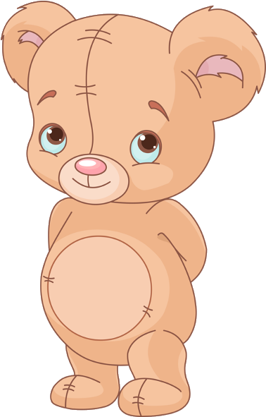Cute Bear Clip Art Teddy Bears Paradise Image - Light Brown Bear Cartoon (600x600), Png Download