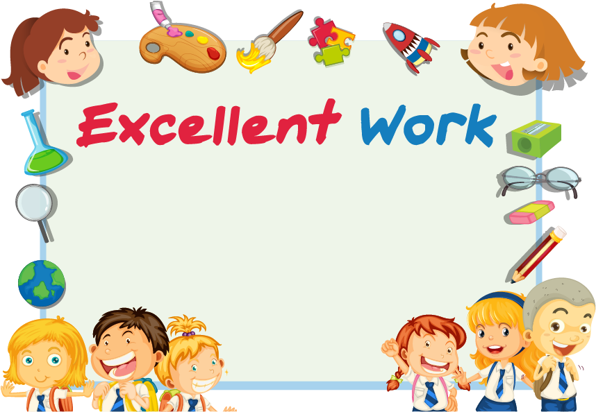 Student Cartoon Cute Border Transprent Png Free - Write & Learn Sight Words High Frequency Word Practice (857x697), Png Download