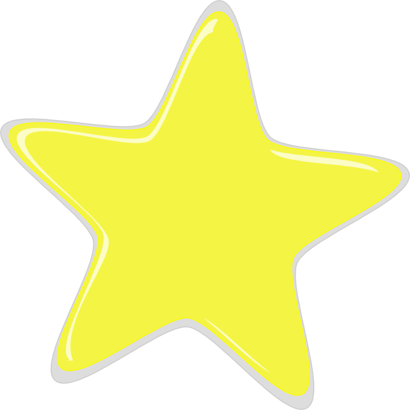 Yellow Star Clip Art - Clip Art (594x595), Png Download