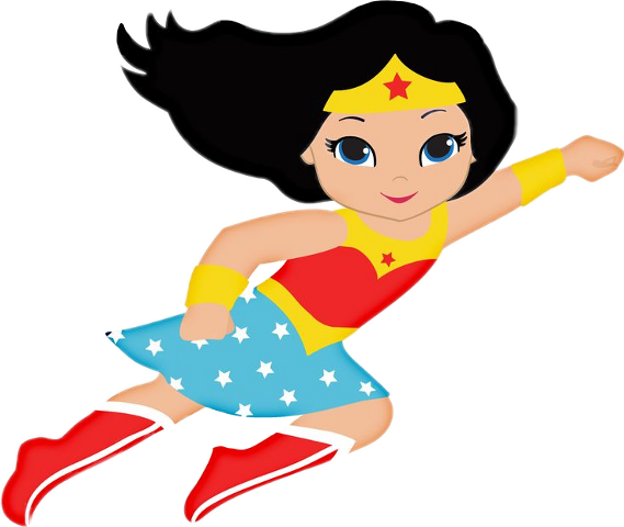 Mujer Maravilla Caricatura (569x480), Png Download