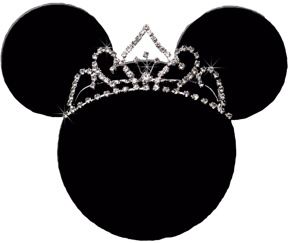 Tumblr Png Black - Mickey Mouse Ears With Crown (1024x1024), Png Download