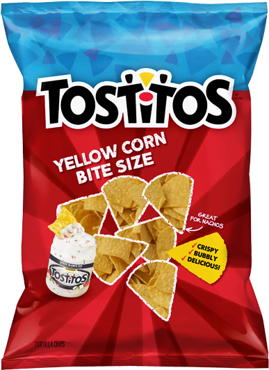 Tostitos® Yellow Corn Bite Size - Tostitos Chips Scoops (400x600), Png Download