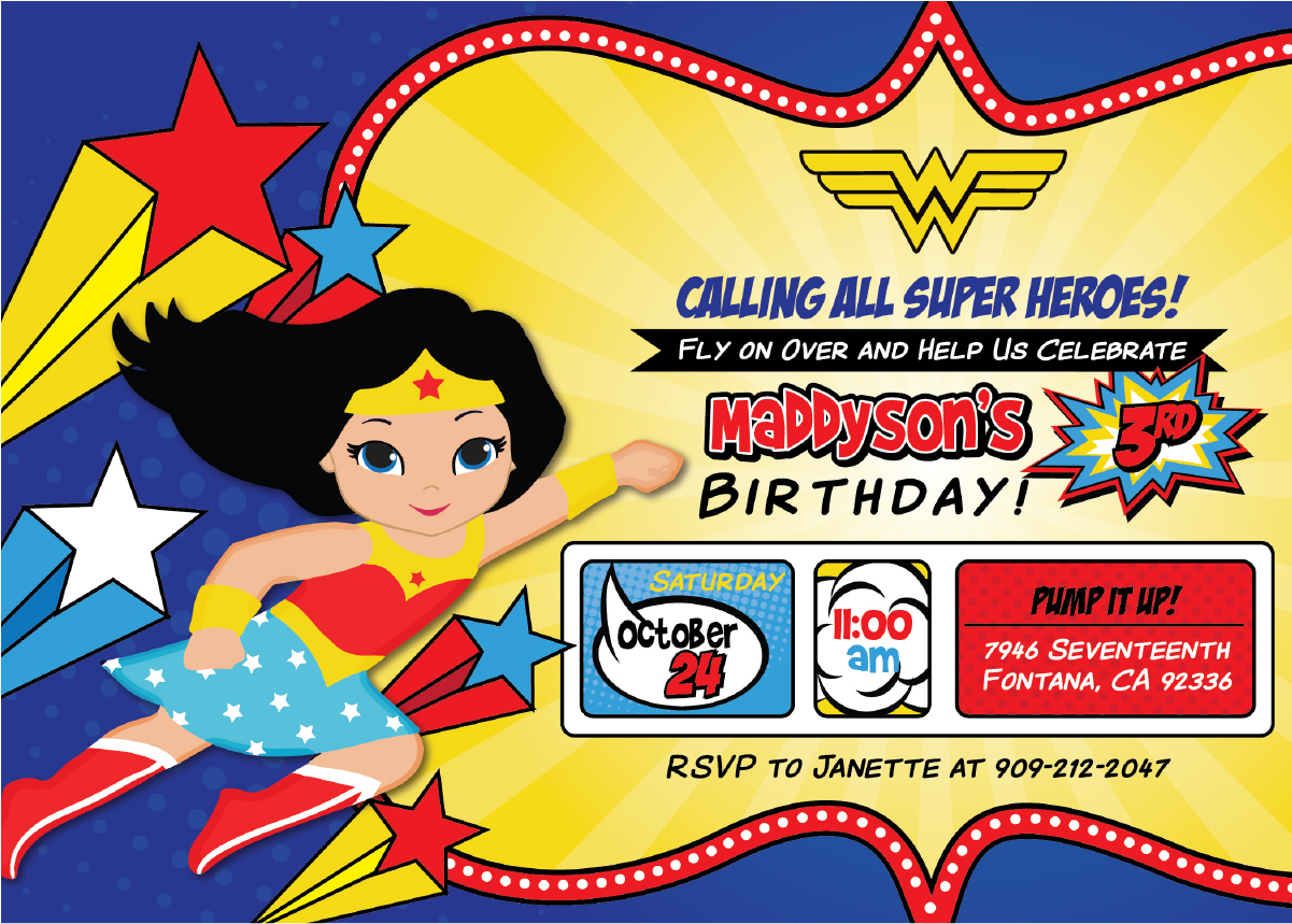 Wonder Woman Birthday Invitations - Mujer Maravilla (1200x1200), Png Download