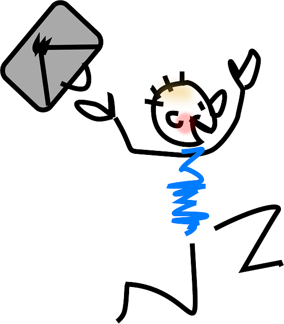 Postman, Mailman, Running, Letter, Post, Stickman - Clip Art (561x640), Png Download