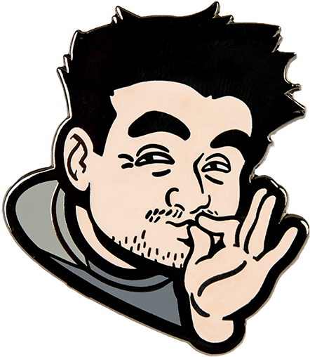 Cow Chop Trevor Enamel Pin - Lapel Pin (800x800), Png Download